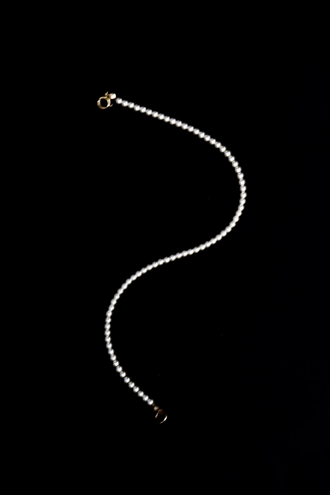 mini Cream Pearl anklet