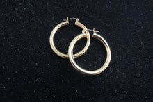 Load image into Gallery viewer, Thick Gold Bling hoops
