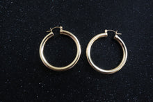 Load image into Gallery viewer, Thick Gold Bling hoops
