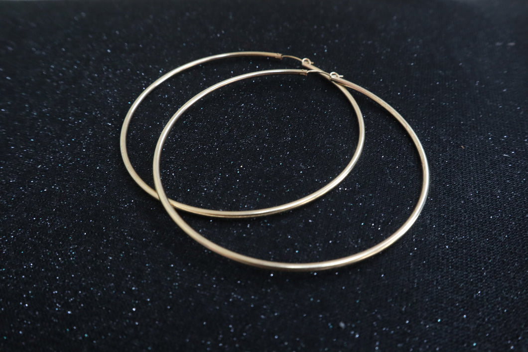 Xtra Large Gold Bling hoops